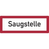 thumbnail of Feuerwehrschild, Saugstelle - DIN 4066 - 297x105x0.45 mm Aluminium geprägt