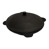 thumbnail of Kazan Gusseisen 16 Liter mit Aludeckel usbekischer Kasan runder Boden