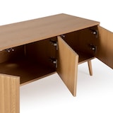 thumbnail of Meuble TV Lluvia 4 portes, coloris chêne, longueur 160 cm