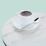 thumbnail of Relaxdays Satztisch, 2er Set, Beistelltisch rund & oval, Marmoroptik, Metallbeine, Wohnzimmer, Couchtisch, weiß/schwarz