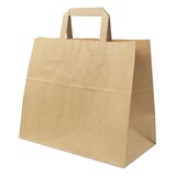 thumbnail of MONOUSO - Bolsa Papel Kraft con Asa Plana 80g/m² 32+16x27cm (300 Uds)