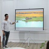 thumbnail of Pantalla de Proyector 84 Pulgadas Plegable 4:3 con Altura Ajustable 171x131 cm