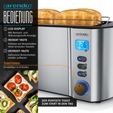 thumbnail of Arendo 2-teiliges Frühstücksset, Langschlitz 4-Scheiben Toaster MANHA, 6er Eierkocher, Silber