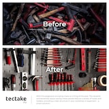 thumbnail of tectake Panneau perforé JONAH avec crochets et supports - Lot de 3 noir/rouge