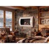 thumbnail of Cheminée à l'éthanol en acier laqué blanc