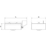 thumbnail of Lava-olhos de emergência em aço inoxidável montado na parede 469x305x127 mm