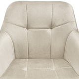 thumbnail of tectake Eetkamerstoel Marilyn, fluweellook, gecapitonneerd - creme/goud, Set van 2 - 405780