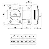 thumbnail of WC Toiletten Schloss 40mm Barrel Bolt Türriegel Edelstahl Optik drehbar Schloss