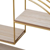 thumbnail of WellHome - Wandregal Holz Metall Rund Gold