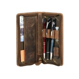 thumbnail of Greenburry Stiftetui Leder Federmappe Stiftetui mit Reißverschluss VINTAGE