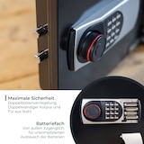 thumbnail of HMF 46161 Feuerfester Tresor mit Zahlenschloss, 41,2 x 35,5 x 36,3 cm, Schwarz