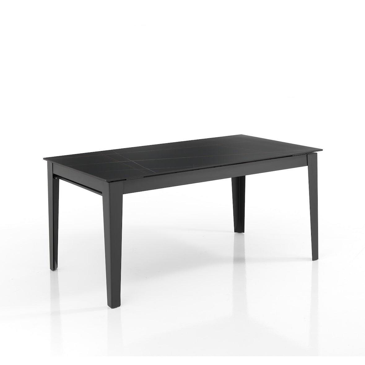 Oreste Luchetta Tavolo HARPER Black Marble allungabile fino a 400 cm con piano ceramica nera