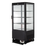 thumbnail of GastroHero Kühlvitrine ECO – 78 Liter, schwarz, mit LED-Beleuchtung und 3 höhenverstellbaren Rosten, energiesparend, ideal für Gastronomie & Verkauf