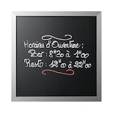 thumbnail of Bi-Office Quadro de Giz Essentials - 400 x 400 mm - Superfície Não Magnética, Moldura de MDF Prateada