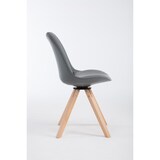 thumbnail of Chaise Calais pivotante pieds carrés Nature/Gris