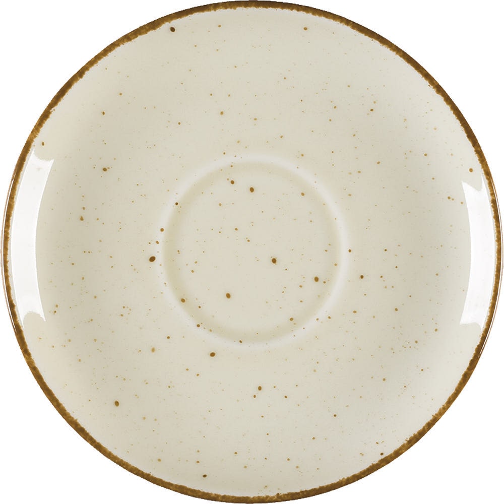 Untertasse, Serie Aida, cremefarben, braun gesprenkelt, Ø 145 mm