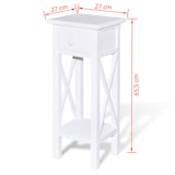 thumbnail of vidaXL Bijzettafeltje met lade wit