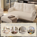 thumbnail of Merax Modulares 3er-Set Cord-Sofa: Sessel, 2-Sitzer & Hocker mit Tasche, Beige