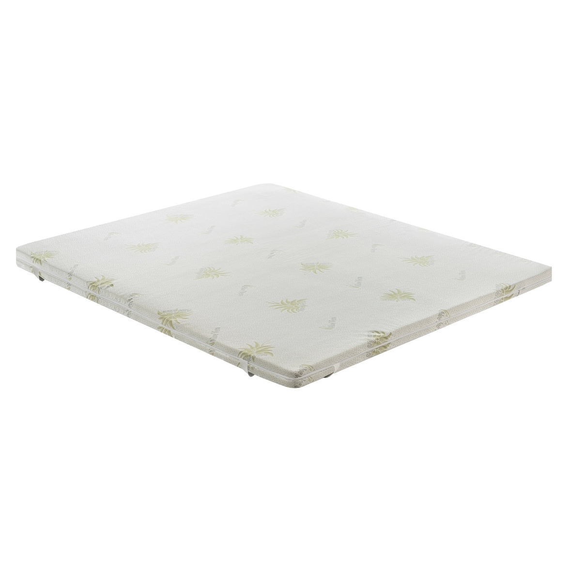 MaterassieDoghe - Topper 100x190 in Memory Foam - Alto 5 cm -9 zone di comfort - Rivestimento in aloe vera sfoderabile