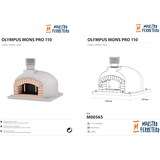 thumbnail of MF - Houtgestookte Buitenoven van Beton Model OLYMPUS MONS (Wit - 110 x 110 x 80 cm) – Geïsoleerd met Kurk en 3 Keramische Dekens