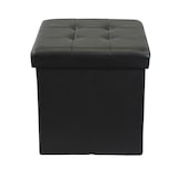 thumbnail of ZARA pouf quadrato in ecopelle colore Nero