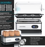 thumbnail of Arendo Frühstücksset, Langschlitz Toaster 4 Scheiben, Eierkocher für 6 Eier, Silber
