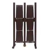 thumbnail of Absperrgitter HWC-B34, Zaun Schutzgitter Scherengitter Trenngitter, Alu ausziehbar braun ~ Höhe 103cm, Breite 52-400cm