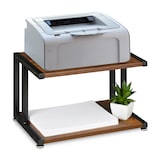 thumbnail of Relaxdays Druckerständer, Schreibtischaufsatz für Drucker, HBT: 28 x 44 x 28 cm, Industrial Design, dunkelbraun/schwarz