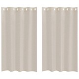 thumbnail of vidaXL Voile-Vorhang mit Vorhängen 2 pcs Sand 175 x 140 cm Polyester