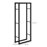 thumbnail of HOMCOM Scaffale Portalegna Moderno Verticale Legnaia in Ferro Nero