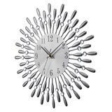 thumbnail of Home Nature Wohnkonzept Hotel Dekoration Wanduhr schwarz Vintage Strass Metall leise Uhr 37,5 cm Wohnzimmer Schlafzimmer
