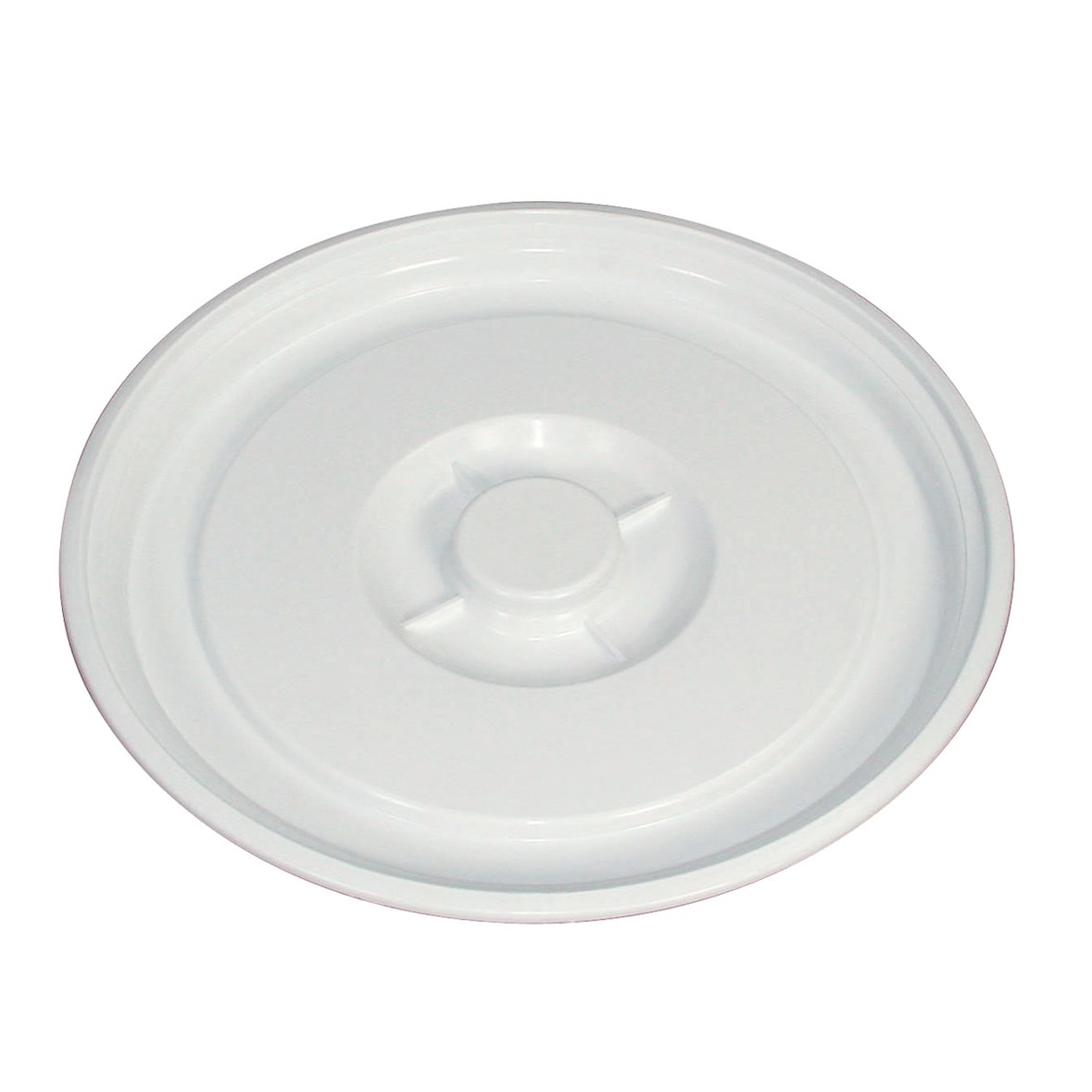GILAC Couvercle pour conteneur rond à poignées noires 50 L et baquet 35 L - blanc - Blanc G152021