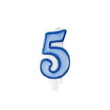 thumbnail of Geburtstagskerze Zahl 5 Zahlenkerze 7cm Kuchenkerze Tortendeko Kindergeburtstag Deko Junge 5. Geburtstag Jahrestag Hochzeitstag Blau