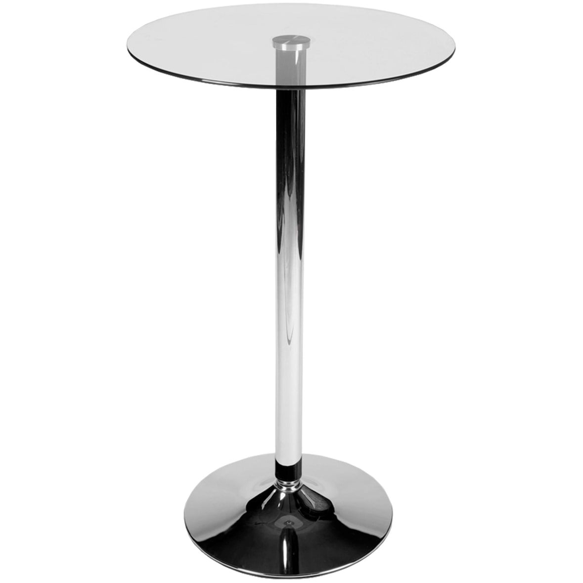 Mesa de cristal redonda 105 cm Vidrio transparente