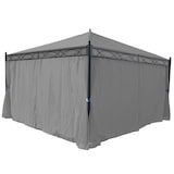 thumbnail of Conjunto de 4 painéis laterais para pérgola Cadiz, painel lateral de substituição pavilhão 4x4m, poliéster ~ cinzento claro