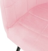 thumbnail of ECD Germany – Esszimmerstühle 6er Set Rosa | Samtbezug, Armlehnen, Metallbeine, ergonomische Küchen- & Esszimmerstühle