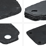 thumbnail of Ritzenhoff 6x Schieferplatten 26x16,5cm Untersetzer Servier-Teller mit Griff