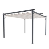 thumbnail of Gazebo Pergola 3 x 3 M Pergolato Con Telo Beige Impermeabile Retrattile Richiudibile Struttura In Acciaio Per Giardino Terrazzo Piscina Esterno Fiere