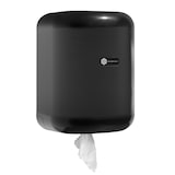 thumbnail of Dispensador Papel Secamanos Color Negro para bobinas de Mecha de hasta 210mm, Incluye Llave de Seguridad, Resistente y Duradero
