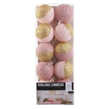 thumbnail of Guirlande lumineuse boules pailletées 10 leds (Lot de 2) rose, doré The Home Deco Light
