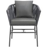 thumbnail of Stuhlset Valeiras im Rope-Design, dicke Polster, 60x61x77cm  2er Setdunkelgrau/dunkelgrau