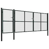 thumbnail of vidaXL Stalen tuinpoort : kleur - groen, afmeting - 500 x 150 cm