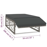 thumbnail of vidaXL 2-tlg. Garten-Lounge-Set mit Auflagen Poly Rattan Grau