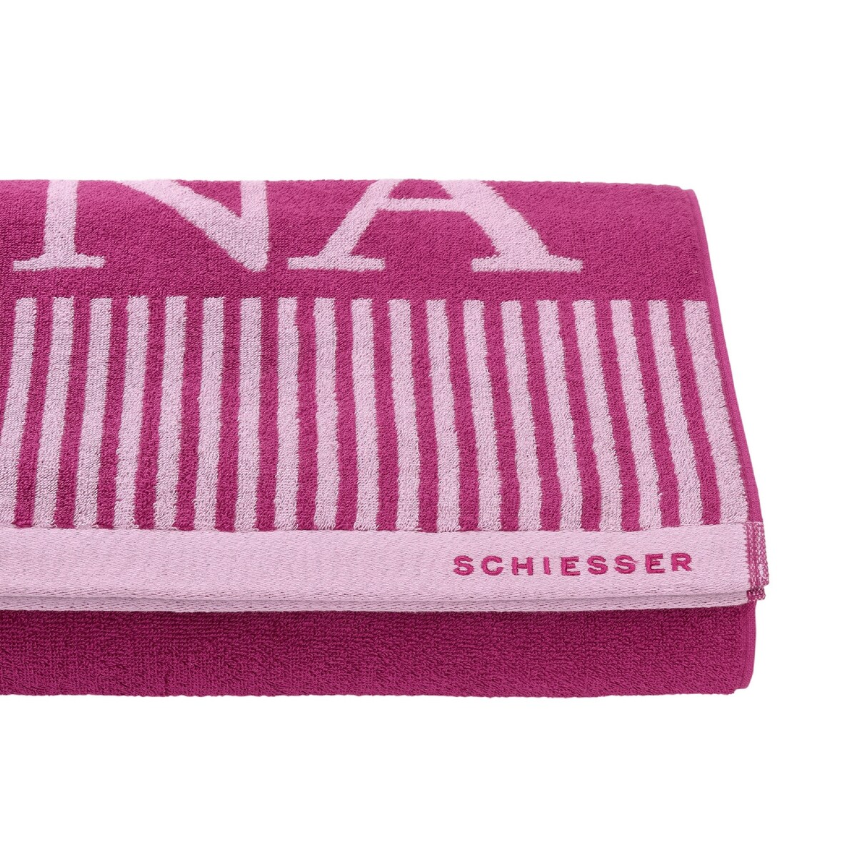 Schiesser Saunatuch Rom - 75 x 200 cm - Fuchsia