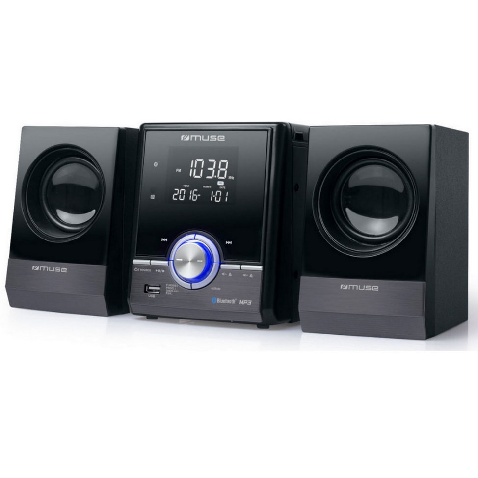 MUSE Micro-chaîne 10w Noir Avec Bluetooth m38bt