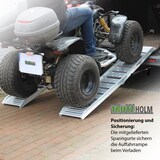 thumbnail of TRUTZHOLM 2 x Auffahrrampe klappbar 180 cm Traglast 400 kg Alu grau geriffelt/ gelocht Verladerampe
