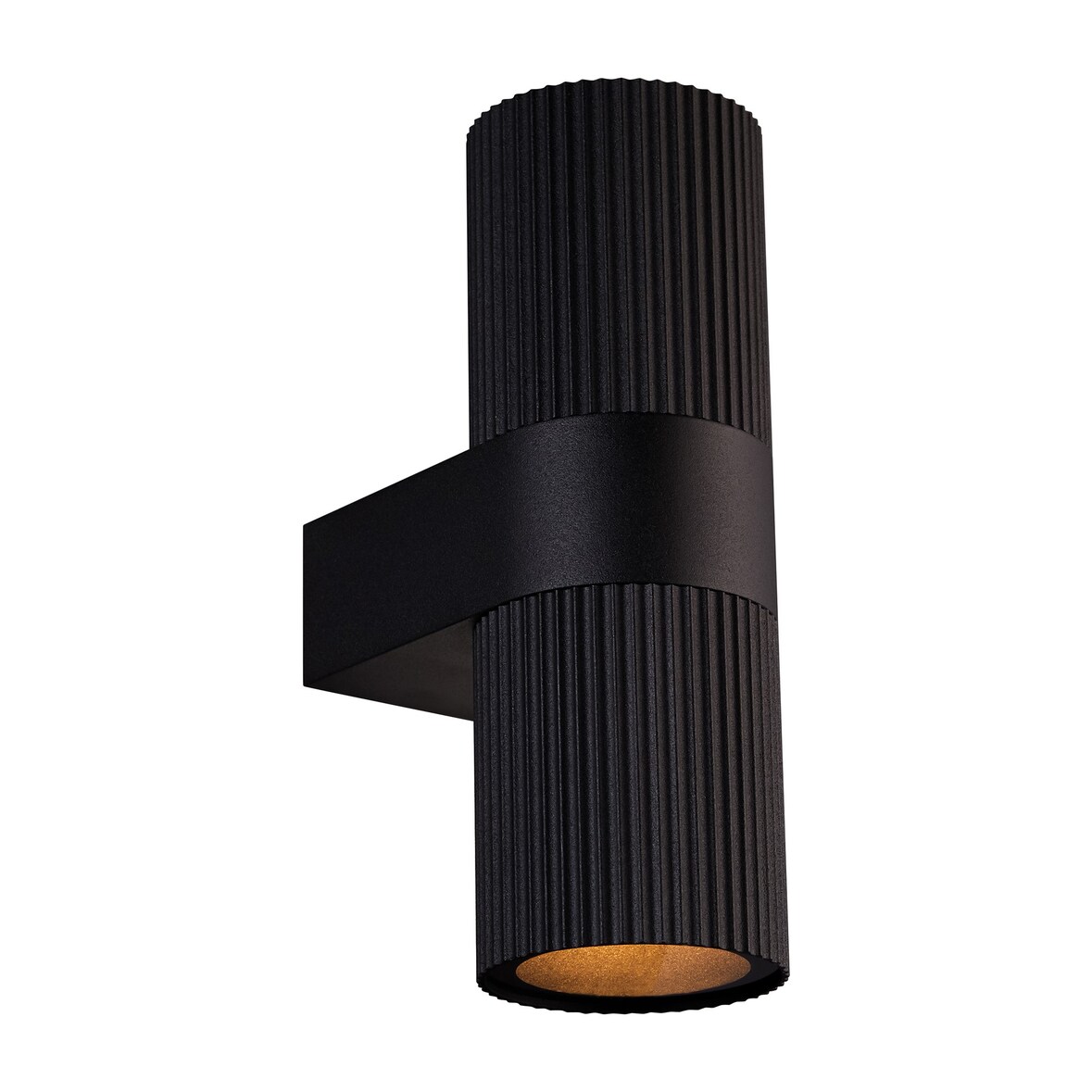 Applique murale KYKLOP Ripple Aluminium Noir, H.25.4 - IP54 - GU10 / Extérieur