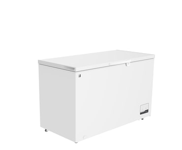 METRO PROFESSIONAL Congélateur bahut GHF2300, acier/aluminium, 112.5x61x83.5 cm, 300L, 95W, 1 panier, éclairage LED, 4 roulettes, avec serrure, blanc