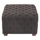 thumbnail of Pouf trapuntato Nimes in tessuto grigio scuro
