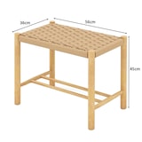 thumbnail of COSTWAY Juego de 2 taburetes de bar de madera, altura del asiento 45 cm con reposapiés